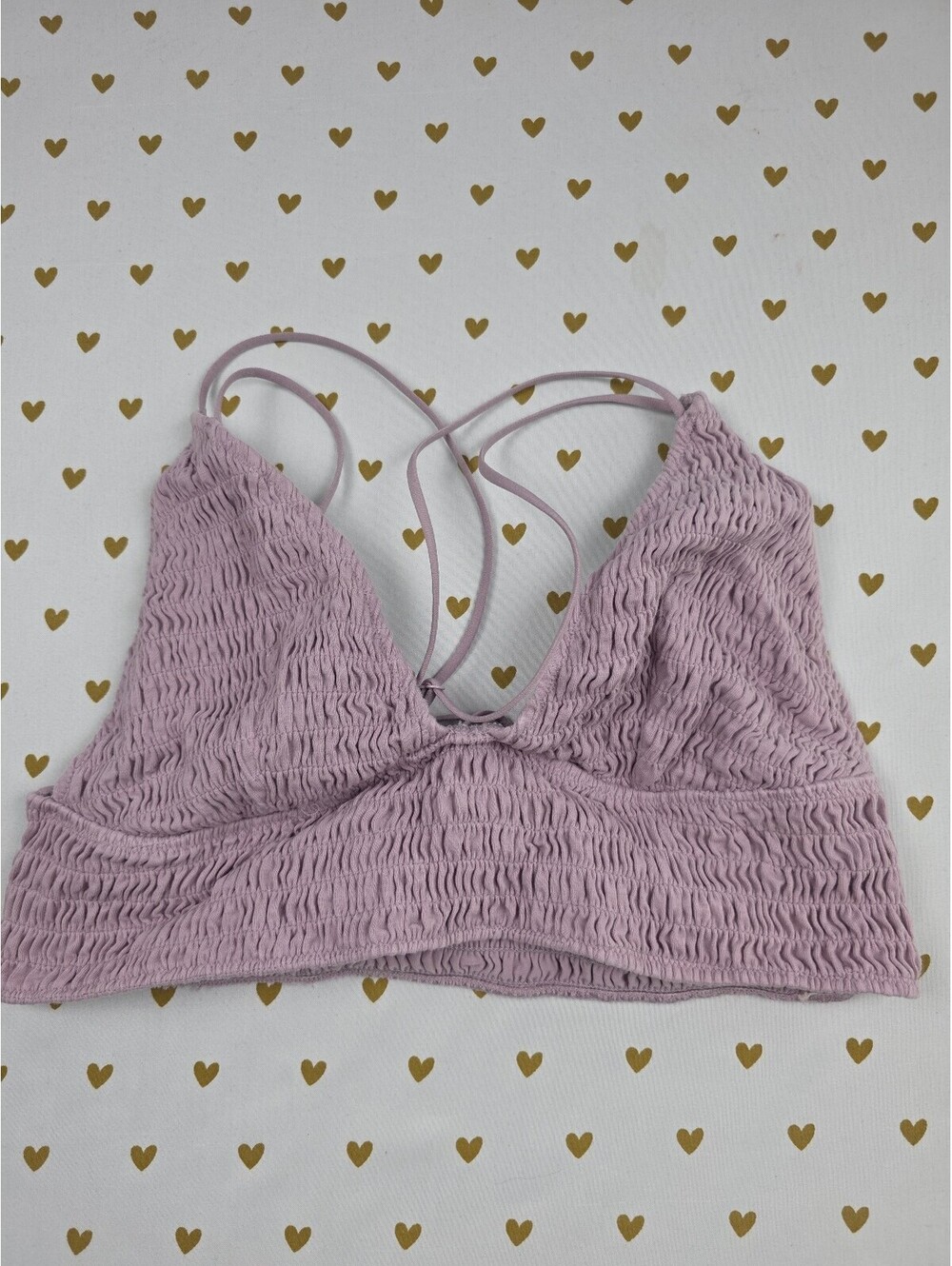 Victorias Secret Pink Strappy Stretch Bralette Bra Top Tank XL